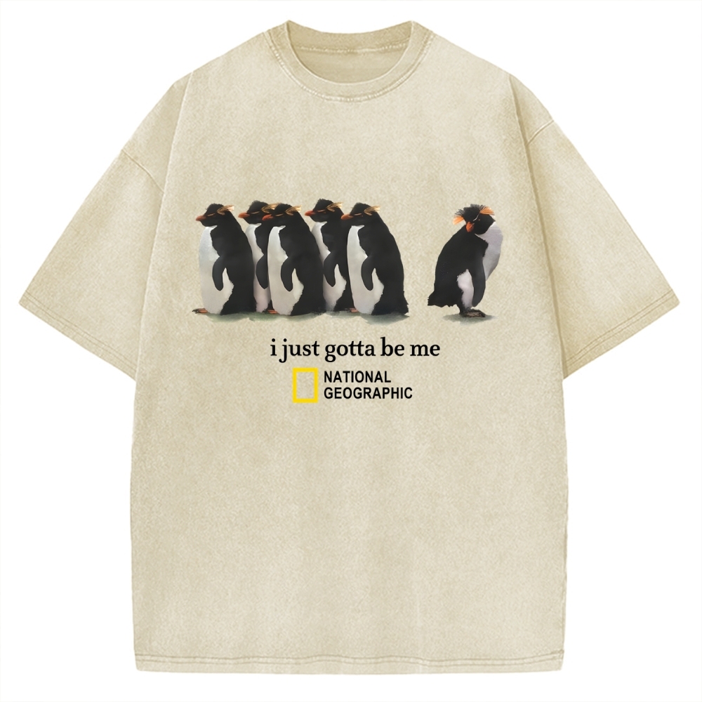 I Just Gotta Be Me Penguins Vintage Washed T-shirt