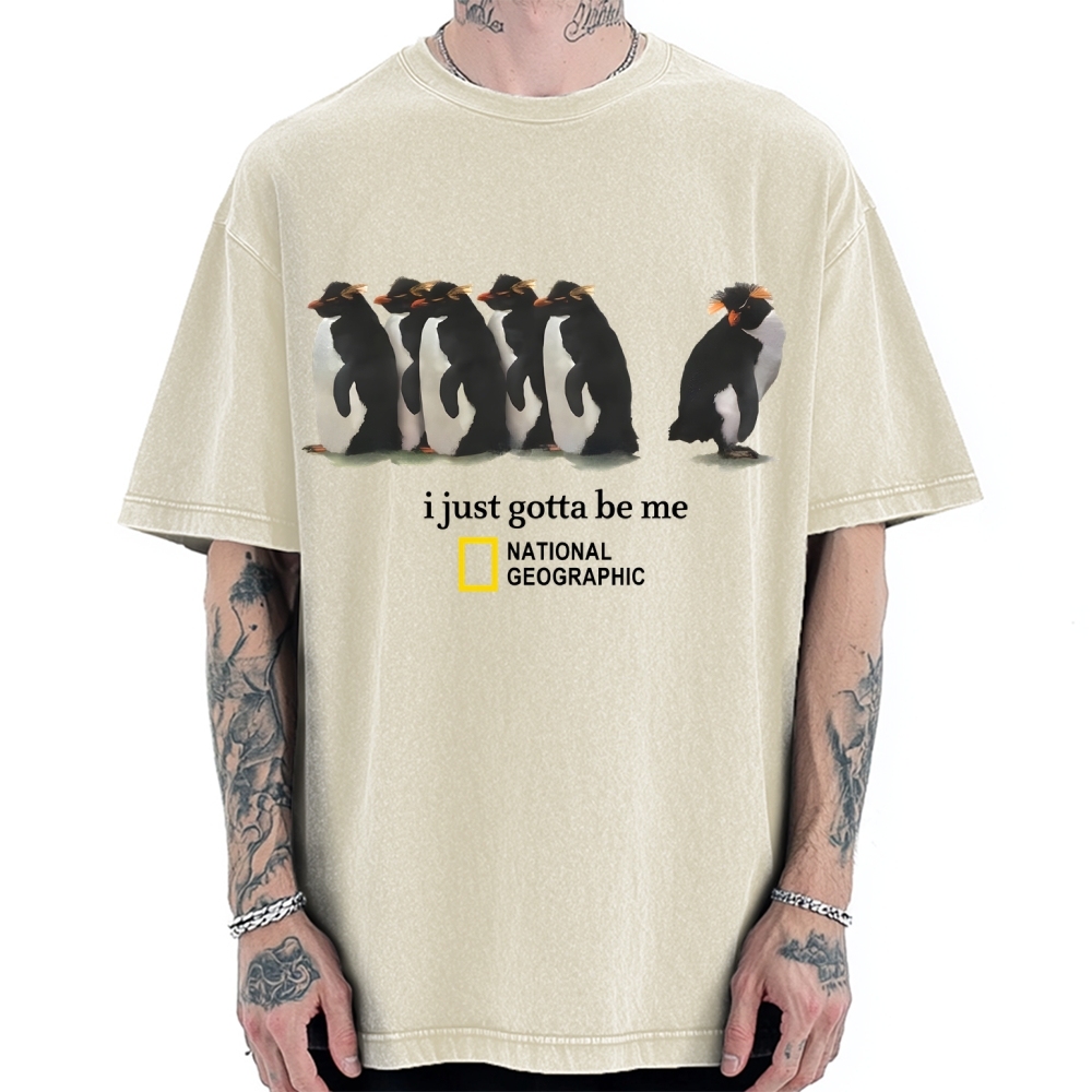 I Just Gotta Be Me Penguins Vintage Washed T-shirt