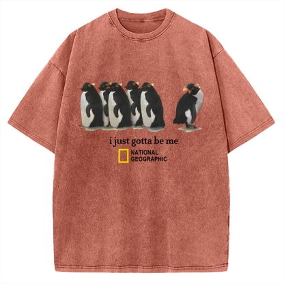 I Just Gotta Be Me Penguins Vintage Washed T-shirt