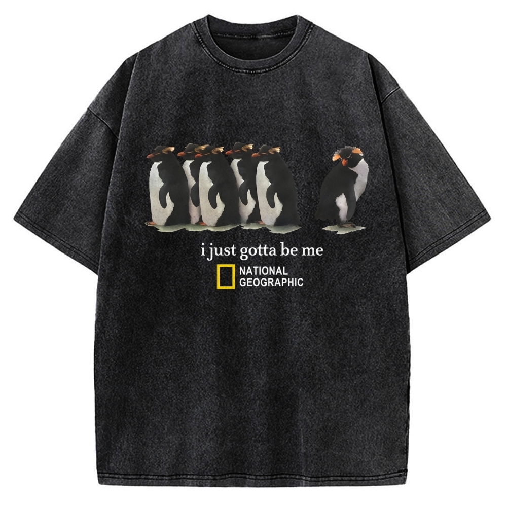 I Just Gotta Be Me Penguins Vintage Washed T-shirt