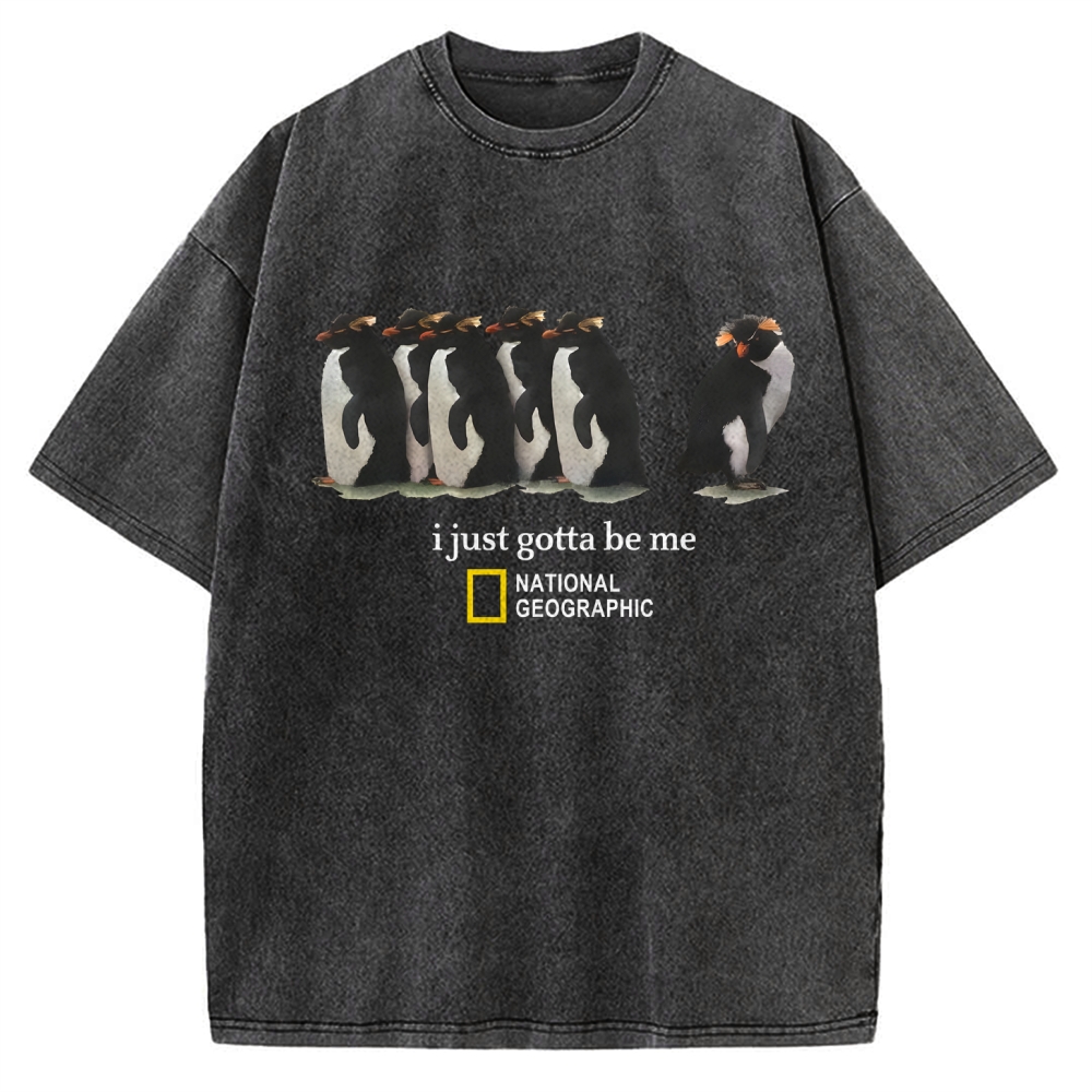 I Just Gotta Be Me Penguins Vintage Washed T-shirt