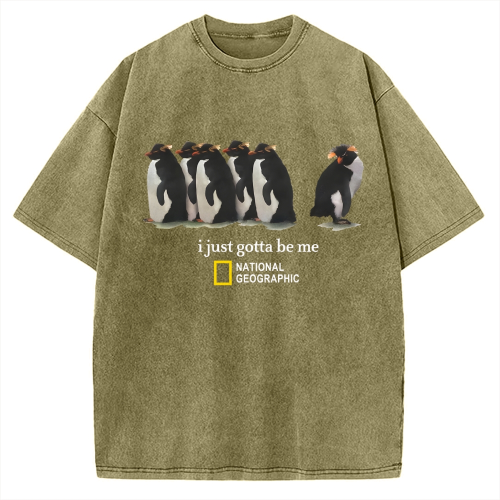 I Just Gotta Be Me Penguins Vintage Washed T-shirt
