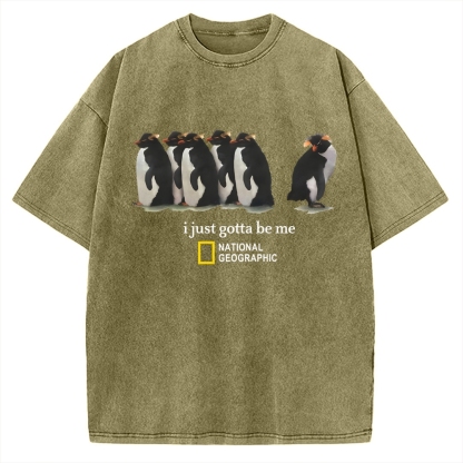 I Just Gotta Be Me Penguins Vintage Washed T-shirt