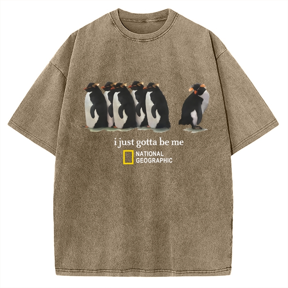 I Just Gotta Be Me Penguins Vintage Washed T-shirt