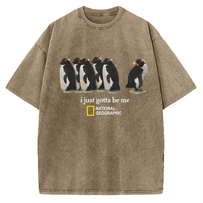 I Just Gotta Be Me Penguins Vintage Washed T-shirt