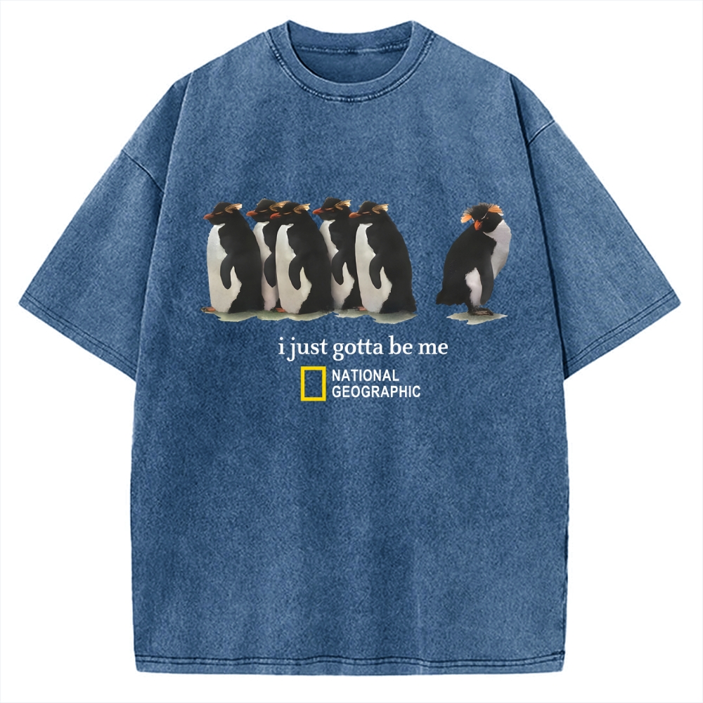 I Just Gotta Be Me Penguins Vintage Washed T-shirt