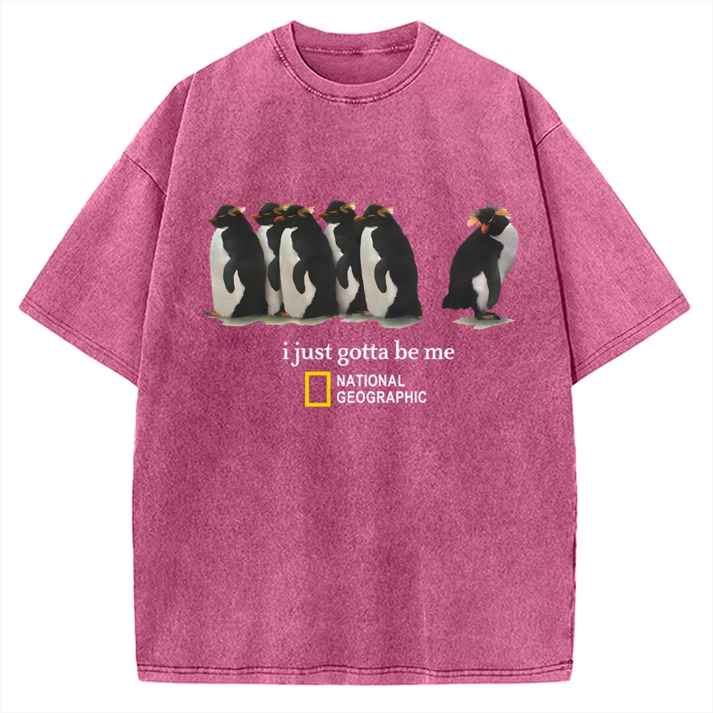 I Just Gotta Be Me Penguins Vintage Washed T-shirt