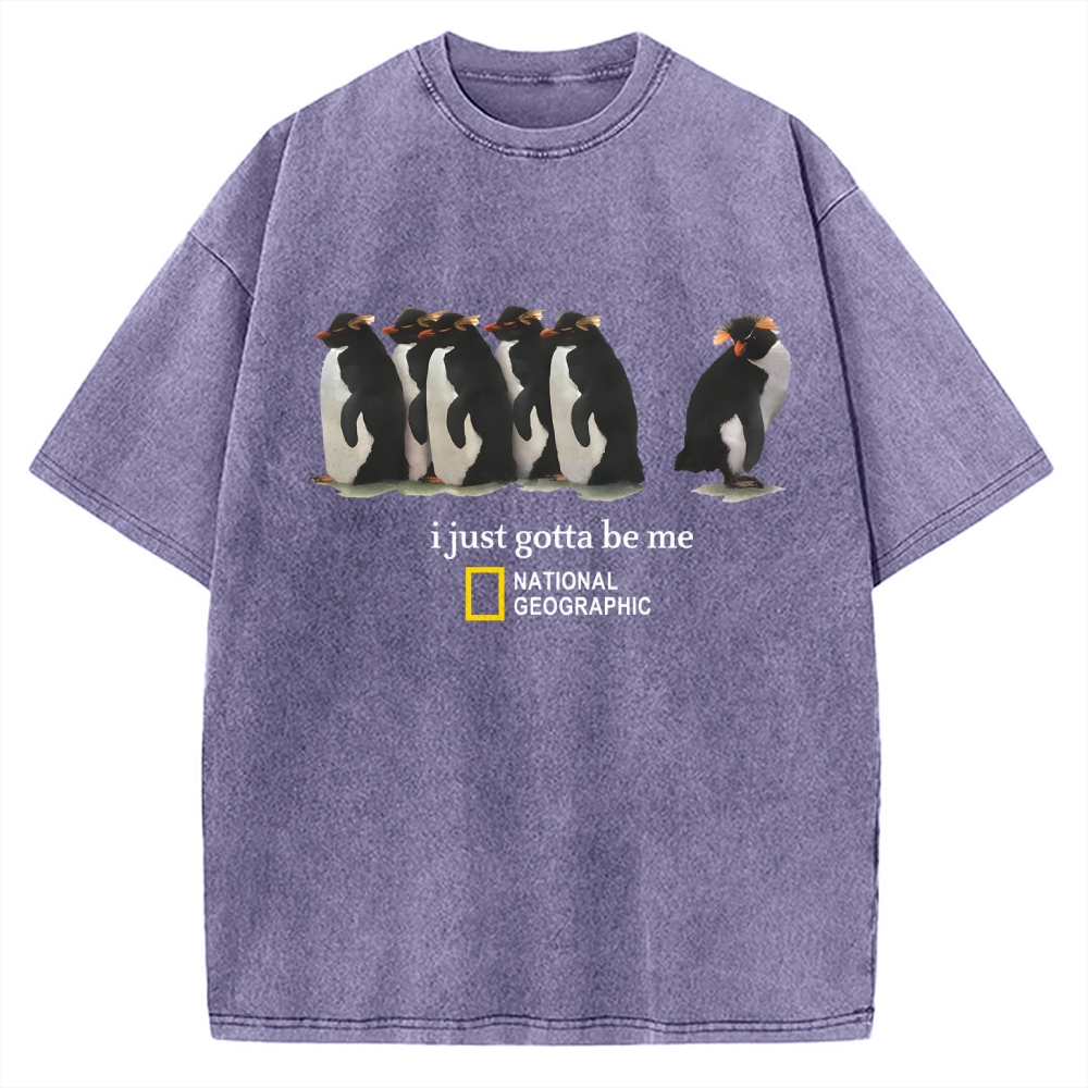 I Just Gotta Be Me Penguins Vintage Washed T-shirt