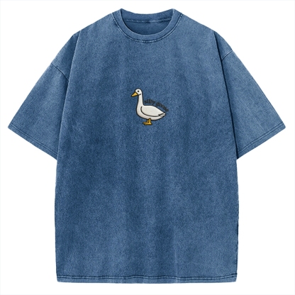Embroidered Silly Goose Vintage Washed T-shirt