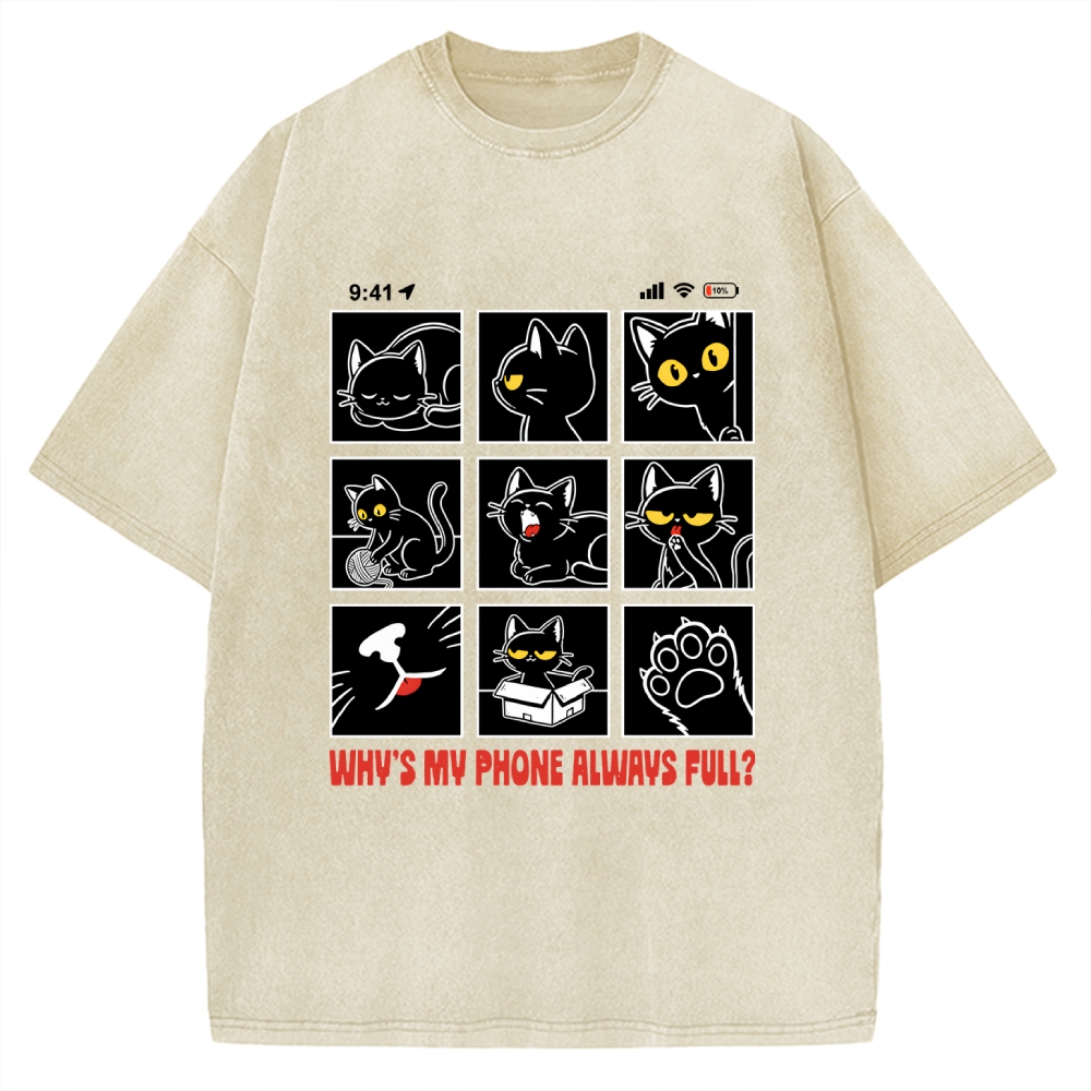 Why’s My Phone Always Full Vintage Washed T-shirt