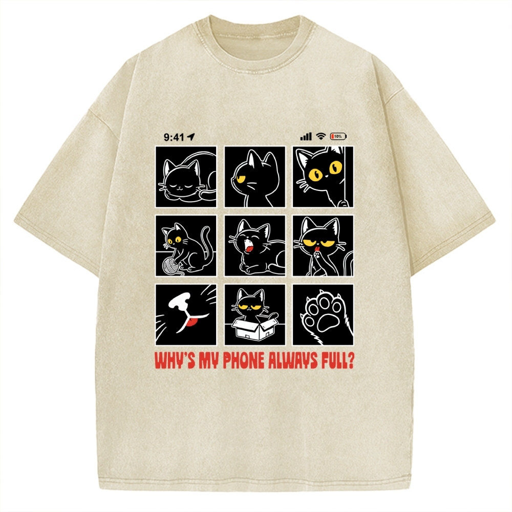 Why’s My Phone Always Full Vintage Washed T-shirt