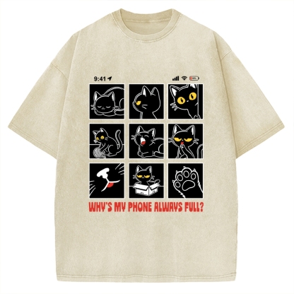 Why’s My Phone Always Full Vintage Washed T-shirt