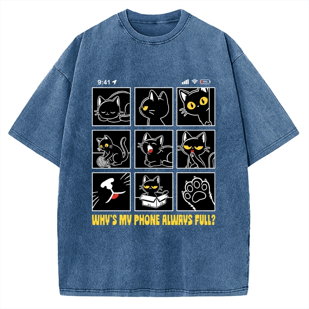 Why’s My Phone Always Full Vintage Washed T-shirt