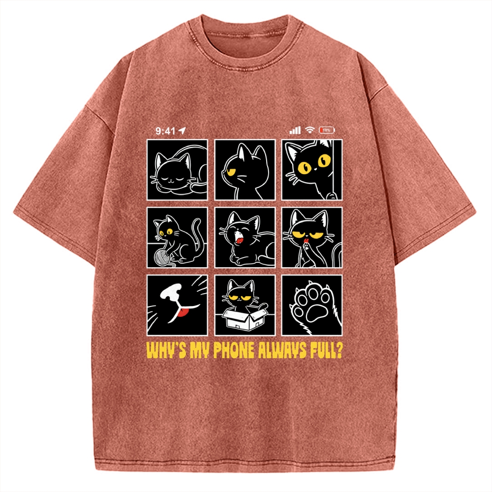 Why’s My Phone Always Full Vintage Washed T-shirt