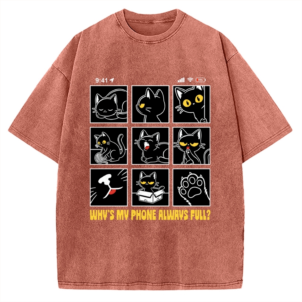 Why’s My Phone Always Full Vintage Washed T-shirt