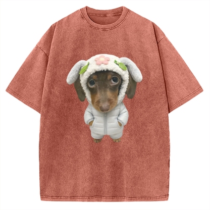Funny Dog Meme Vintage Washed T-shirt