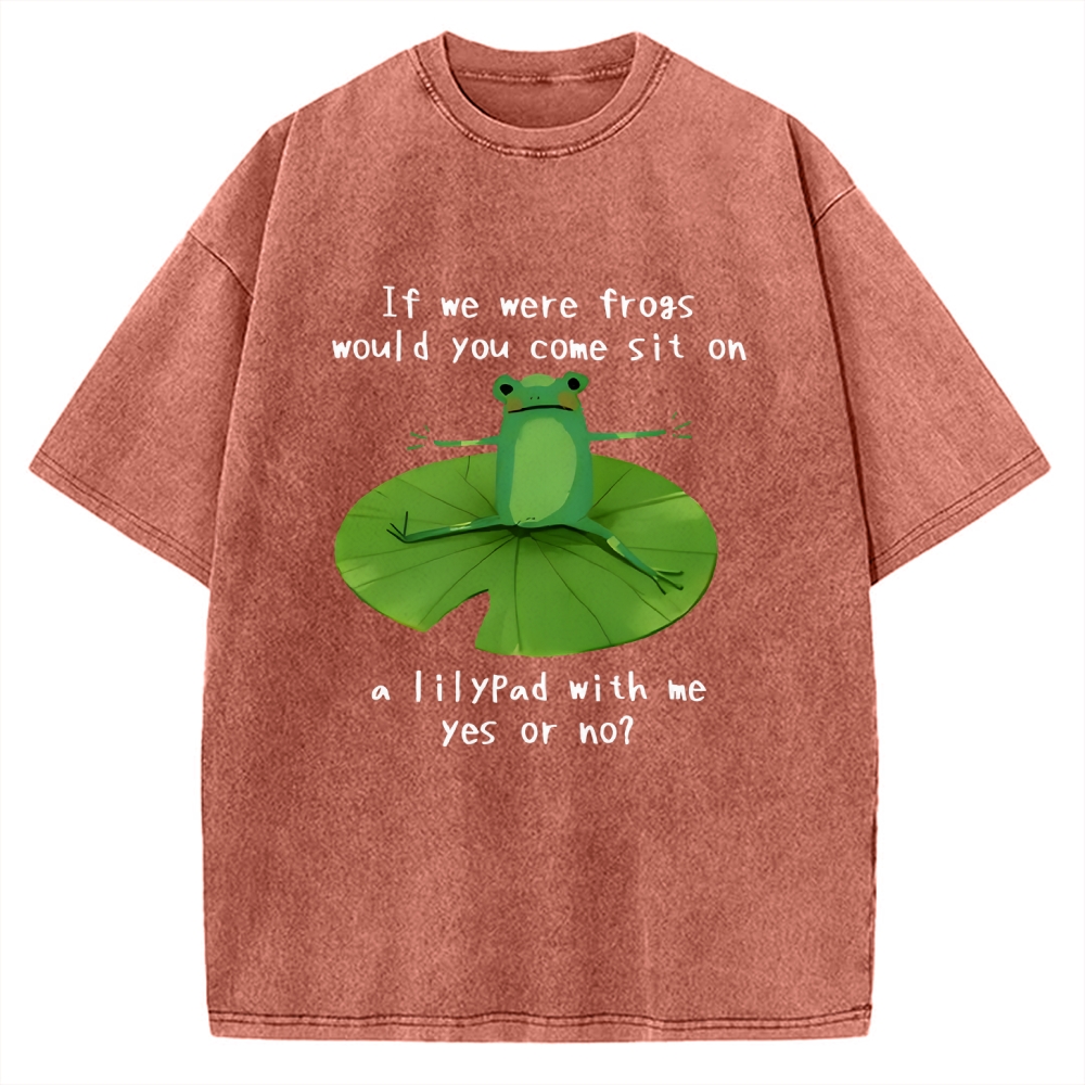 Frog Sit With Me Vintage Washed T-shirt =