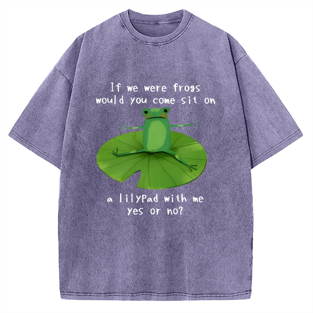 Frog Sit With Me Vintage Washed T-shirt =