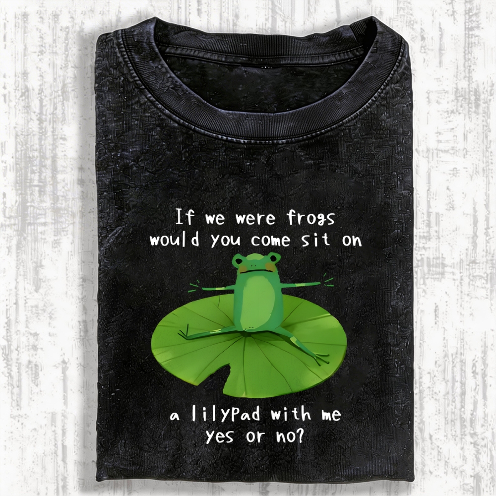 Frog Sit With Me Vintage Washed T-shirt =