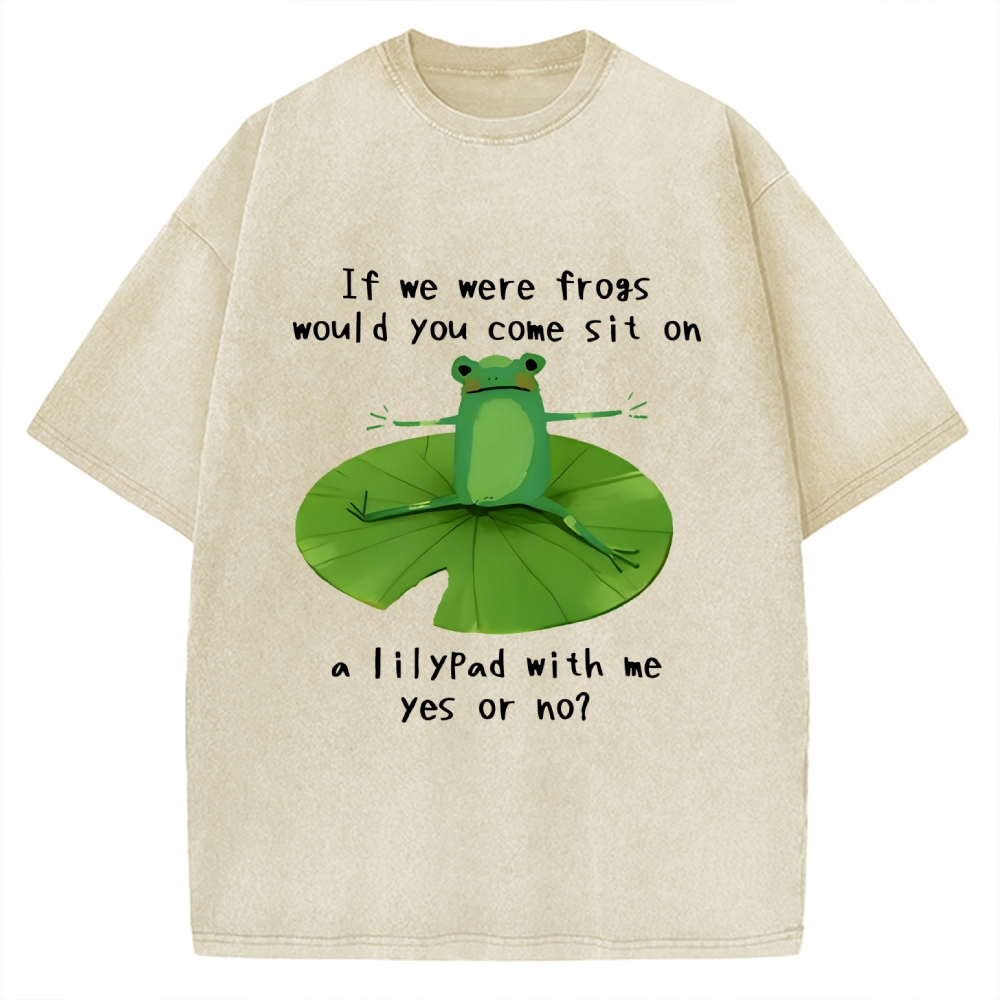 Frog Sit With Me Vintage Washed T-shirt =