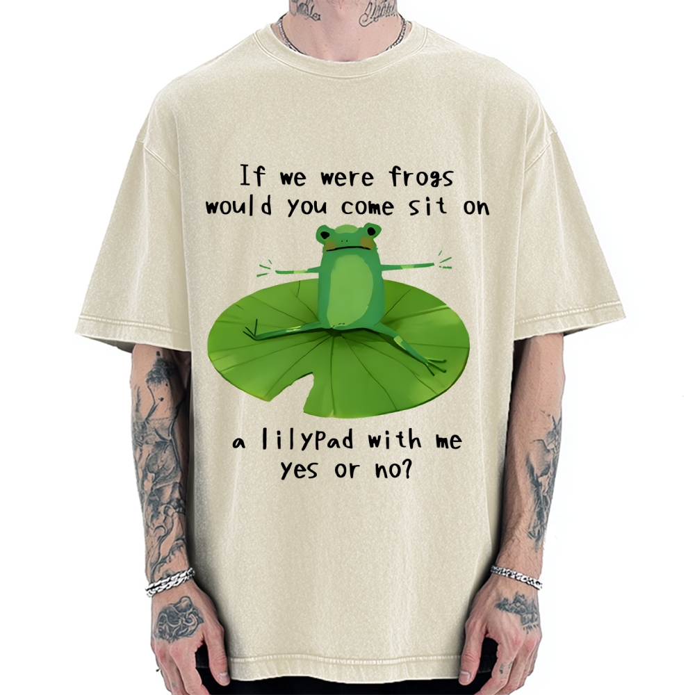 Frog Sit With Me Vintage Washed T-shirt =