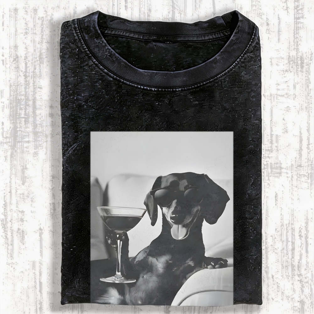 Vintage Funny Dachshund Vintage Washed T-shirt