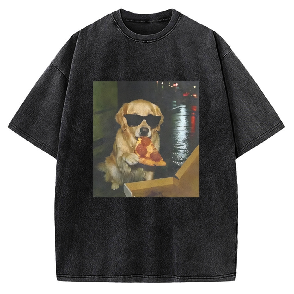 Funny Golden Retriever Meme Vintage Washed T-shirt