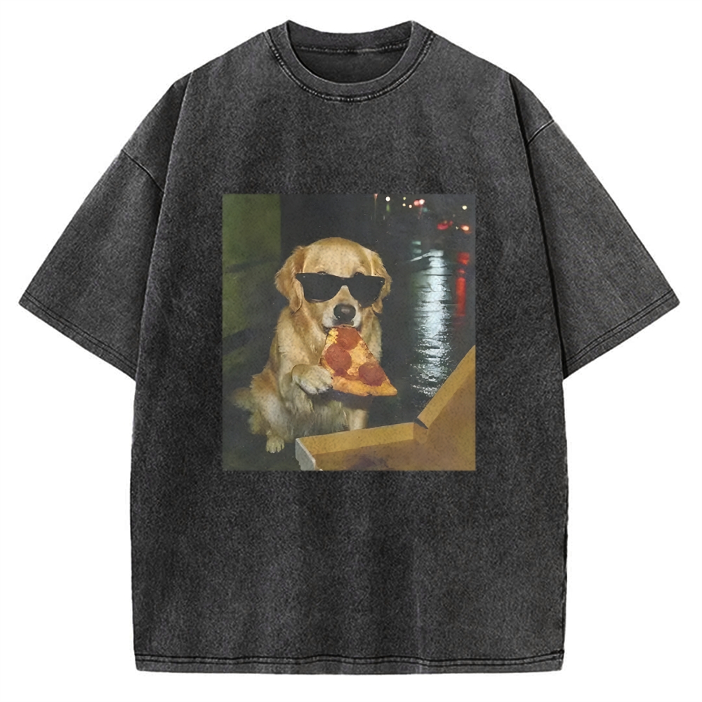 Funny Golden Retriever Meme Vintage Washed T-shirt