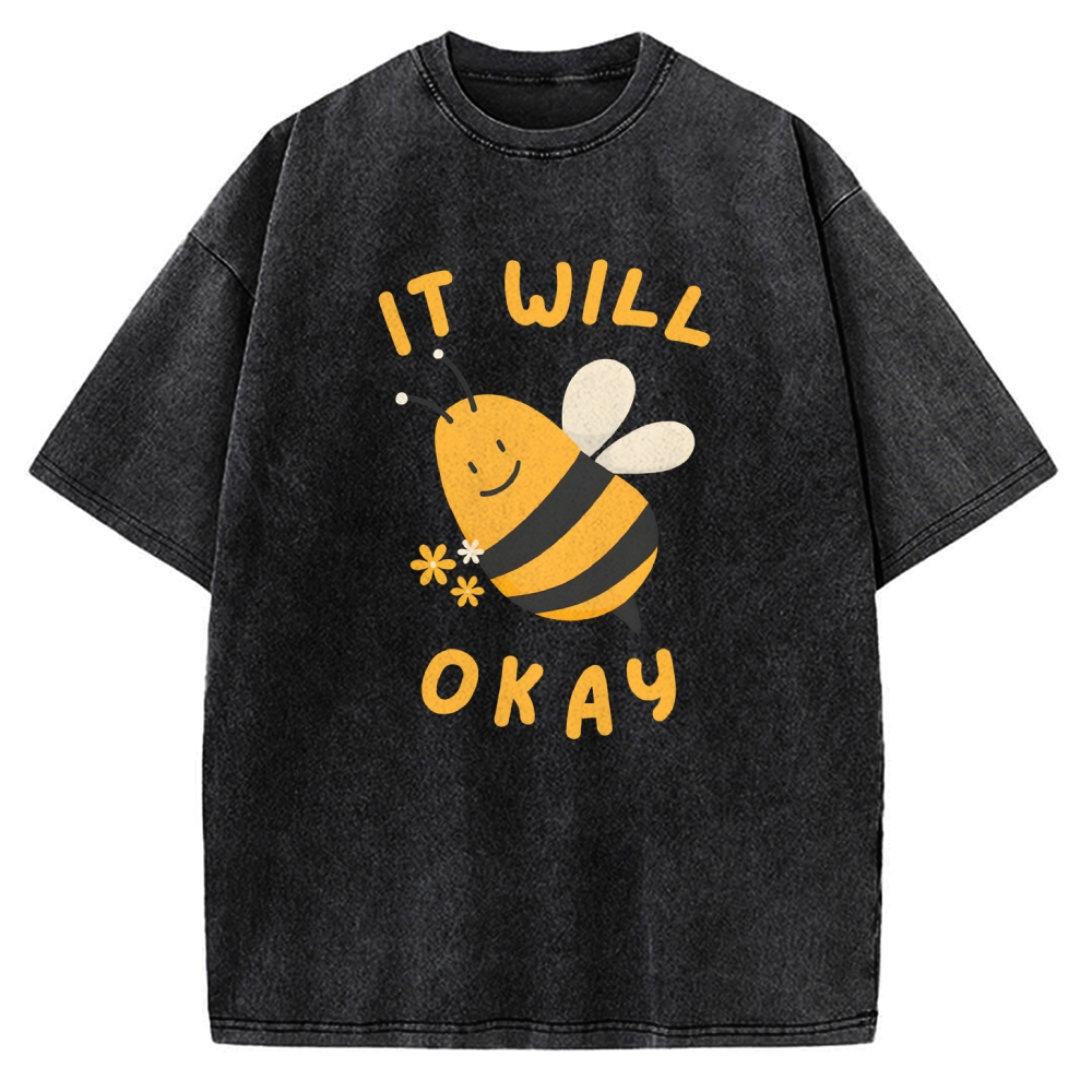 It Will Bee Okay Vintage Washed T-shirt