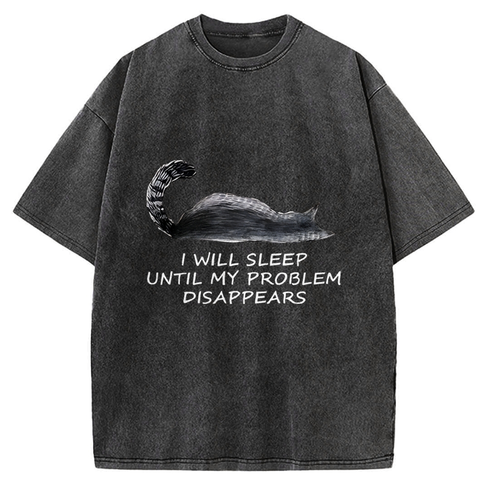 Meme Cat Nap Till World Fixes Itself  Vintage Washed T-shirt