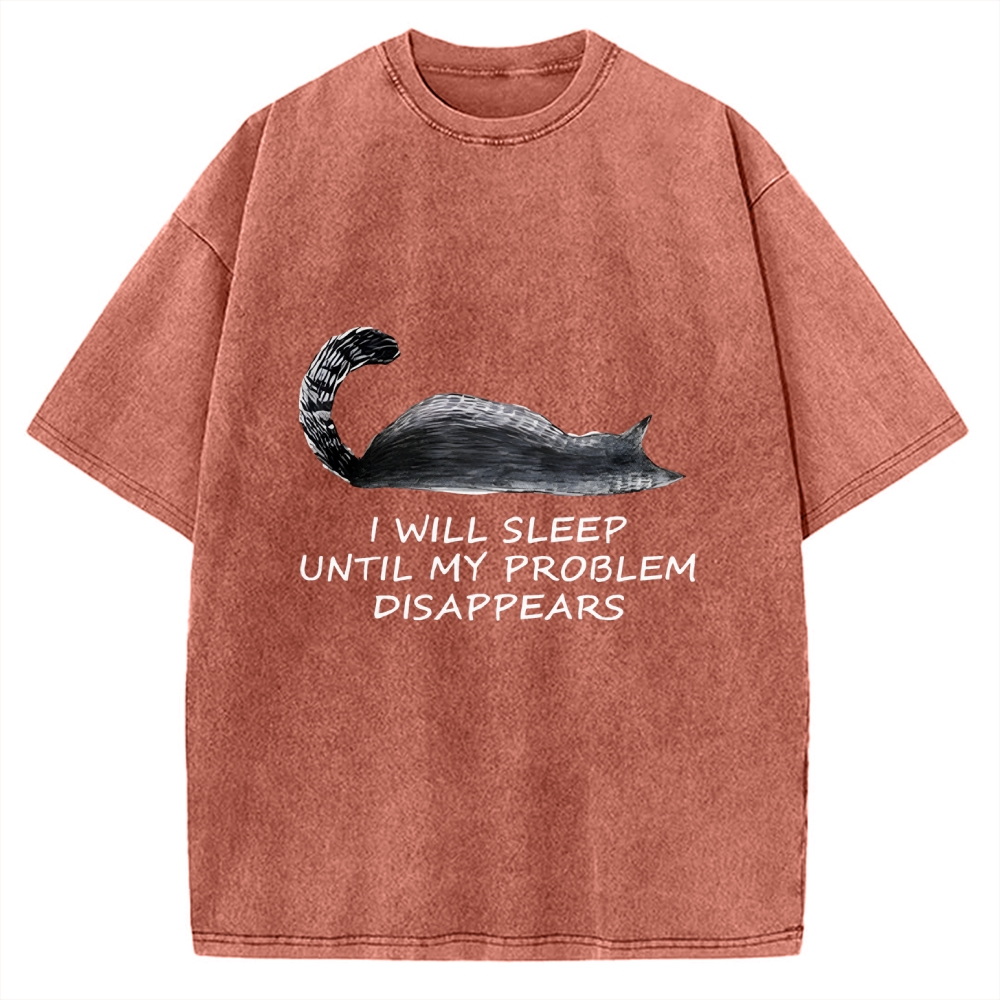 Meme Cat Nap Till World Fixes Itself  Vintage Washed T-shirt