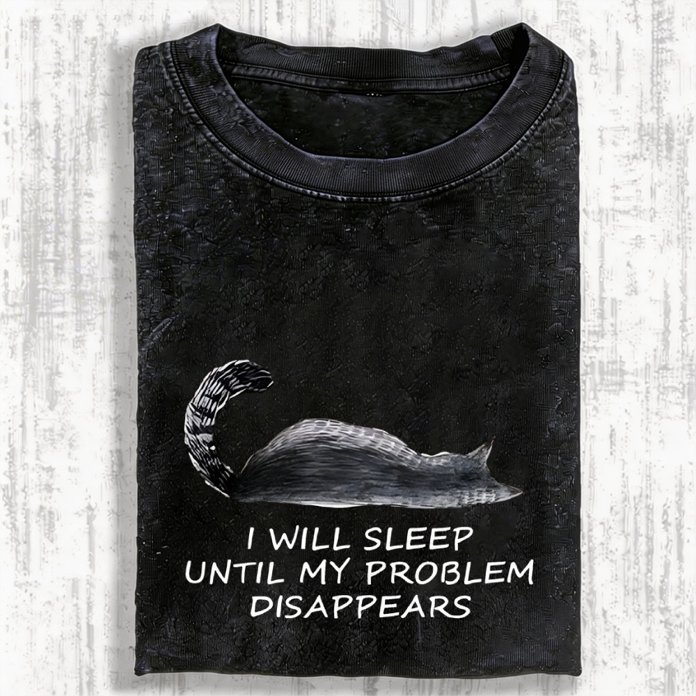 Meme Cat Nap Till World Fixes Itself  Vintage Washed T-shirt