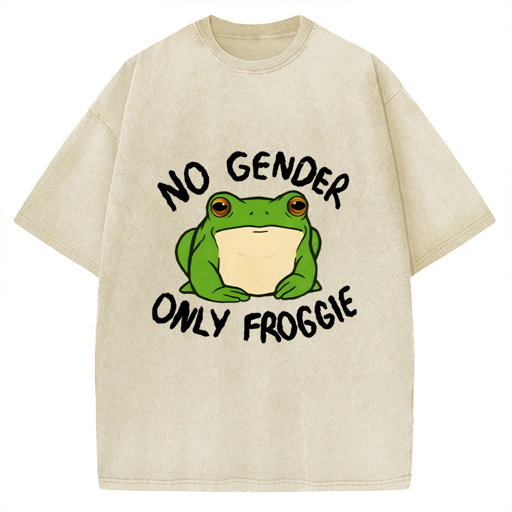 Funny Frog Declares Identity Freedom Vintage Washed T-shirt
