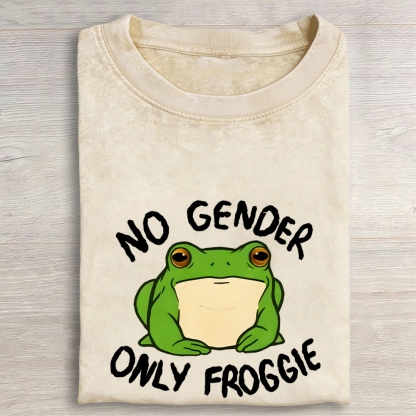Funny Frog Declares Identity Freedom Vintage Washed T-shirt