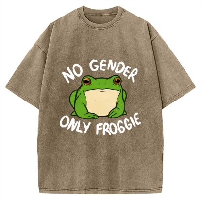 Funny Frog Declares Identity Freedom Vintage Washed T-shirt
