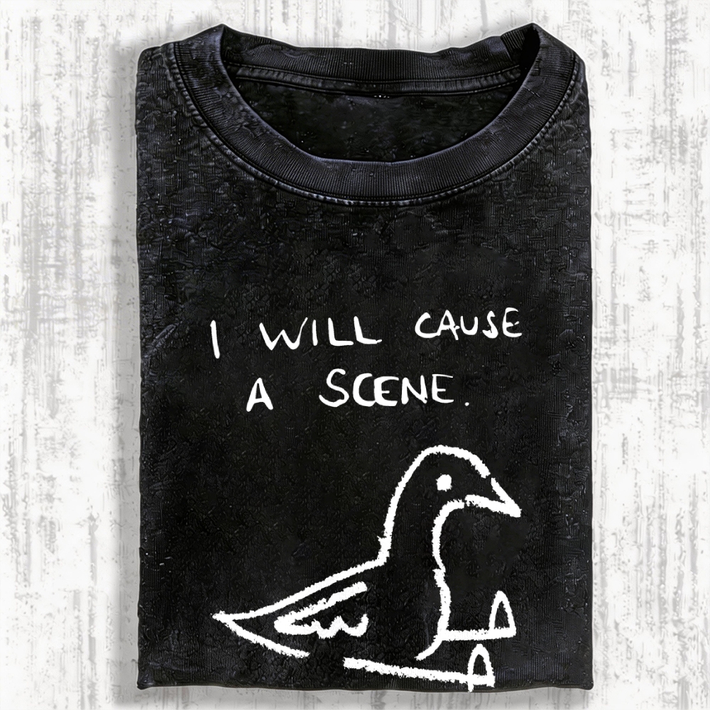Pigeon Cause Trouble Meme Vintage Washed T-shirt