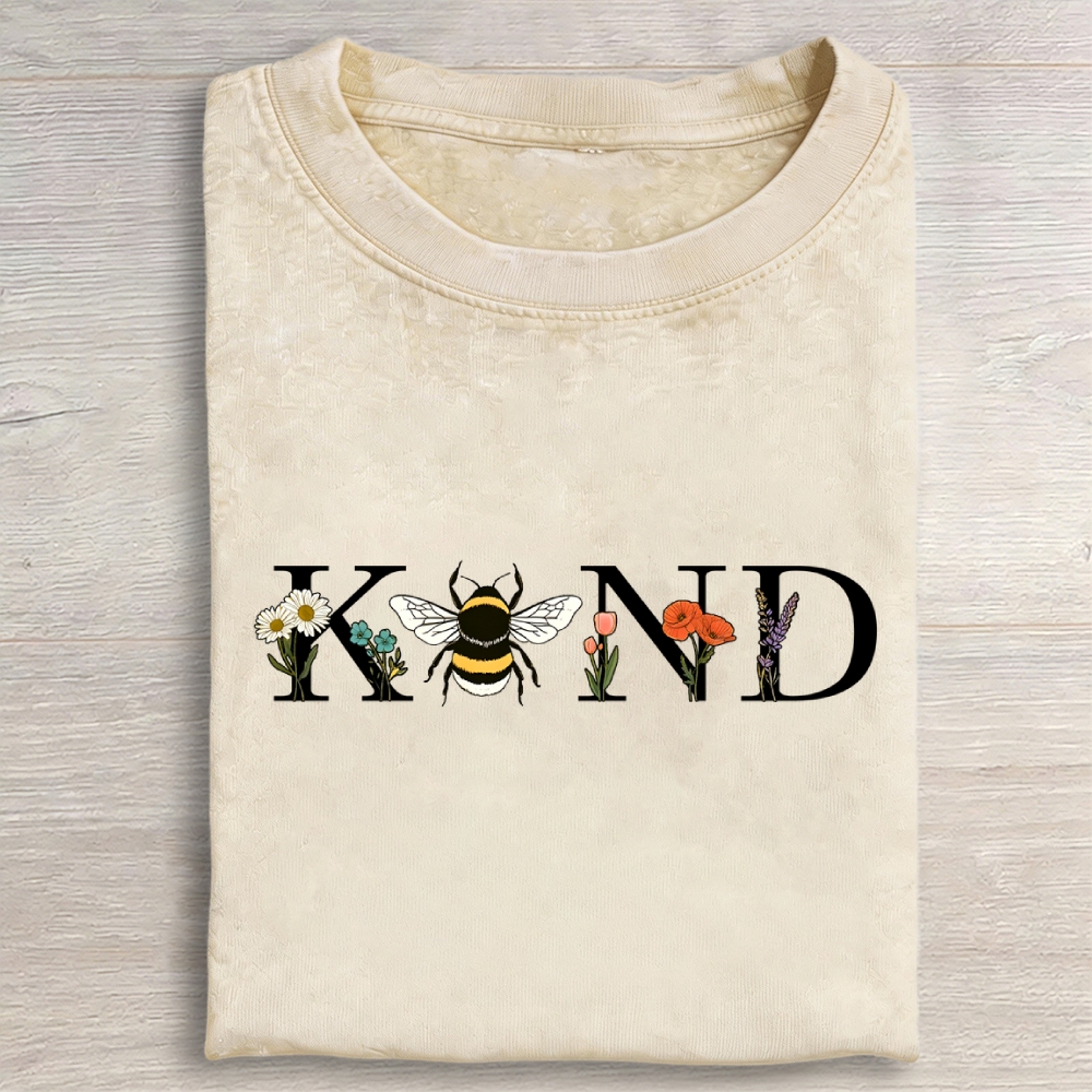 Bee Kind Vintage Washed T-shirt