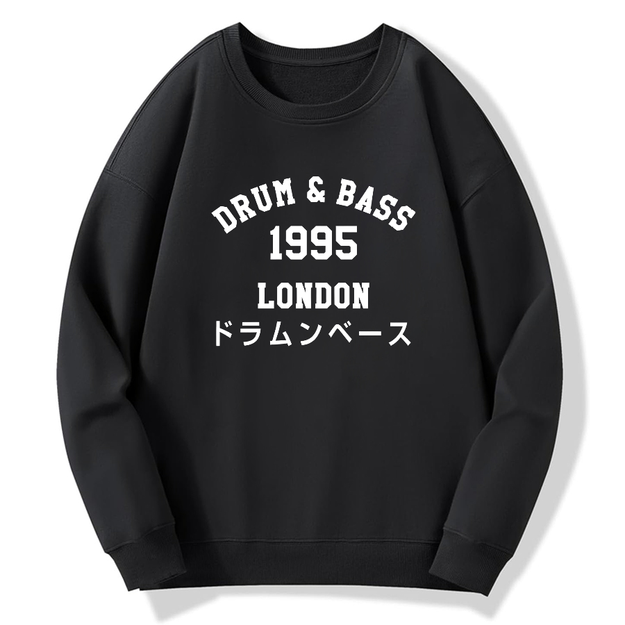 Drum & Bass 1995 Cotton Pullover Sweatshirt