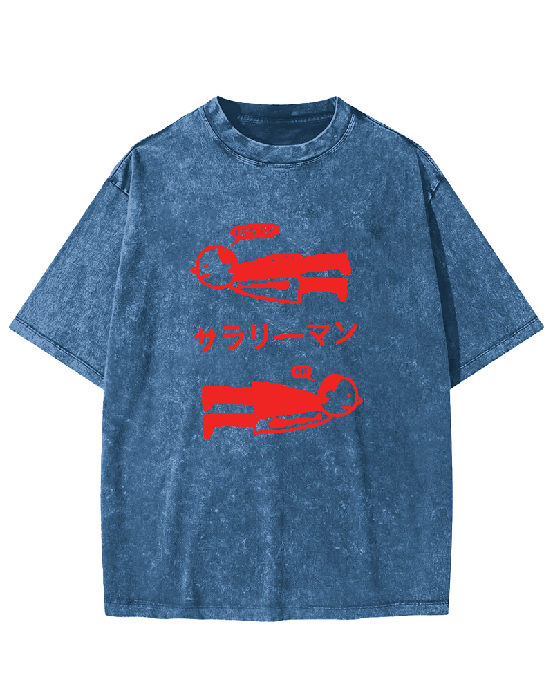 Let's Fly office workers Vintage Washed T-shirt