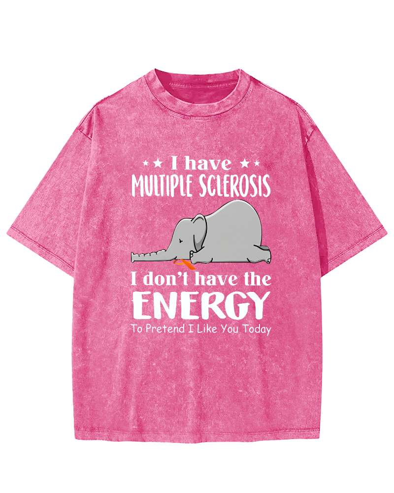 I Don't Have The Energy To Pretend I Like You Today Vintage Distressed T-shirt-Zazasy