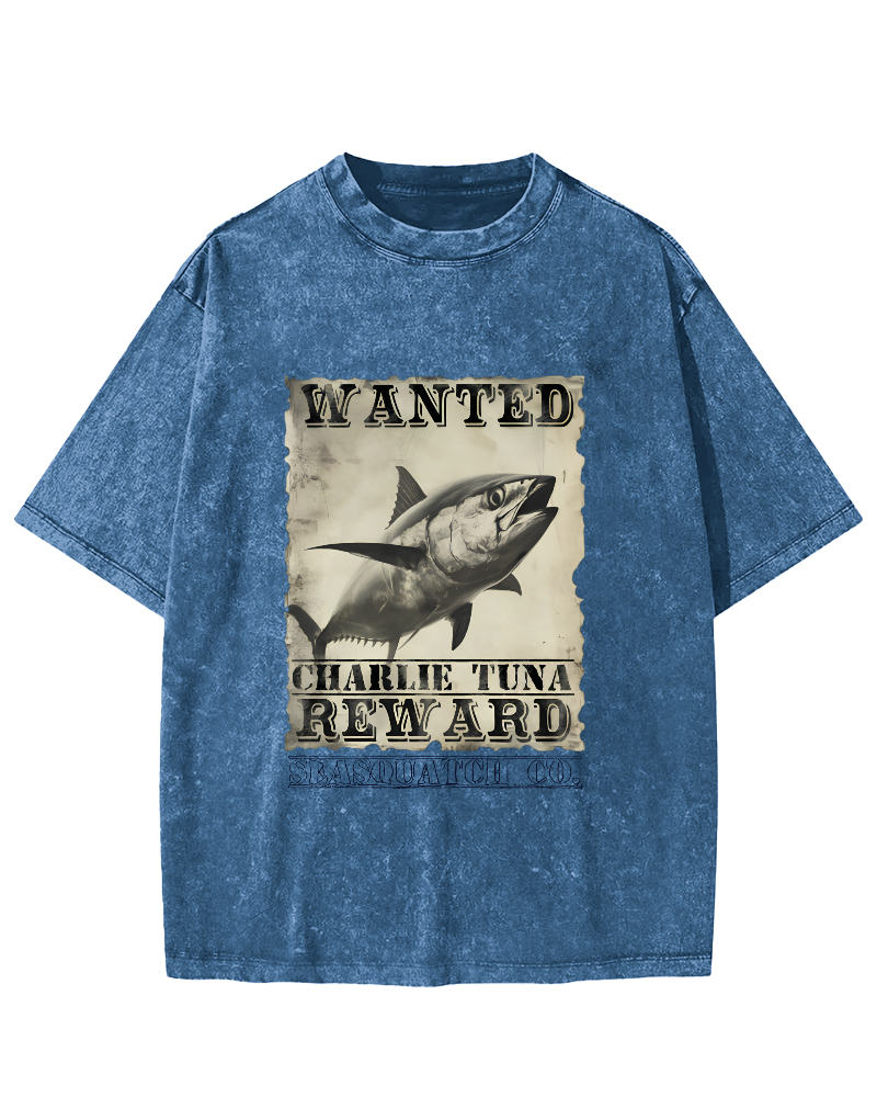 Japanese Tuna Leisure Vintage Distressed T-shirt-Zazasy