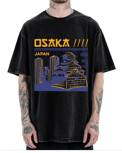 Osaka Japan Vintage Washed T-shirt