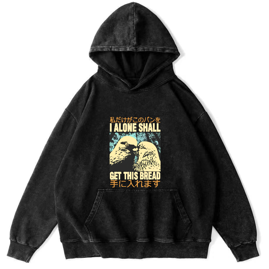 Two Dove Japanese Washed Hoodie-Zazasy