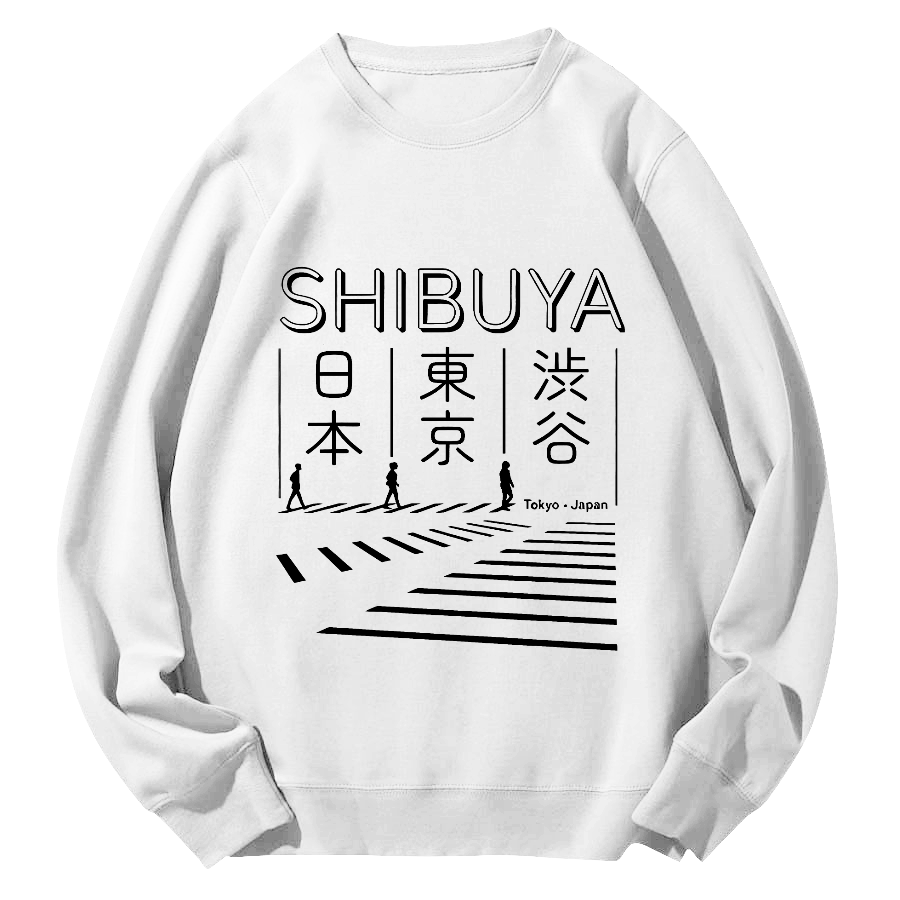 Shibuya Round Neck Sweatshirt-Zazasy