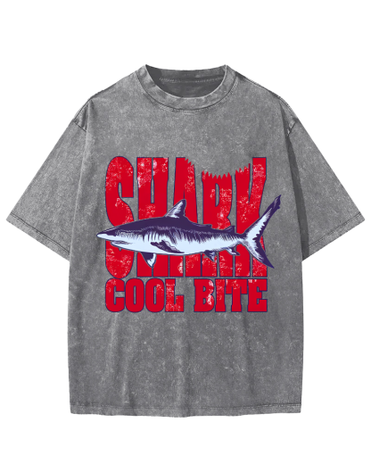 Shark Vintage Washed T-shirt-Zazasy