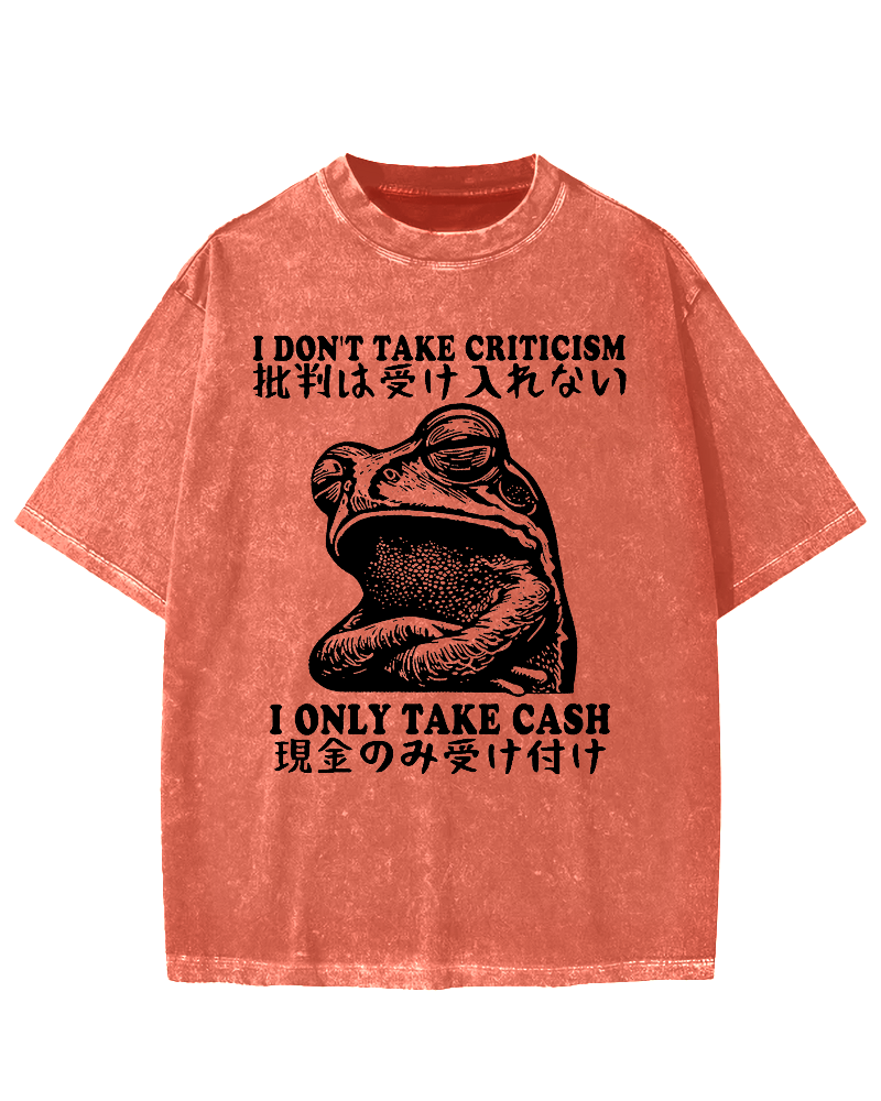 Frog Only Take Cash Vintage Washed T-shirt