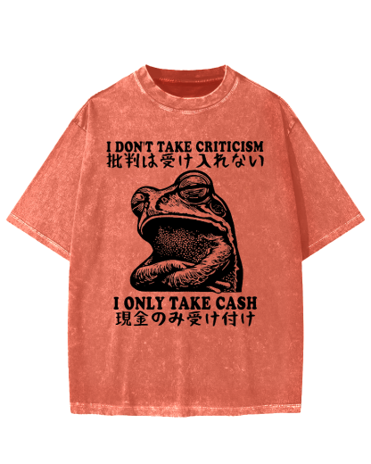 Frog Only Take Cash Vintage Washed T-shirt