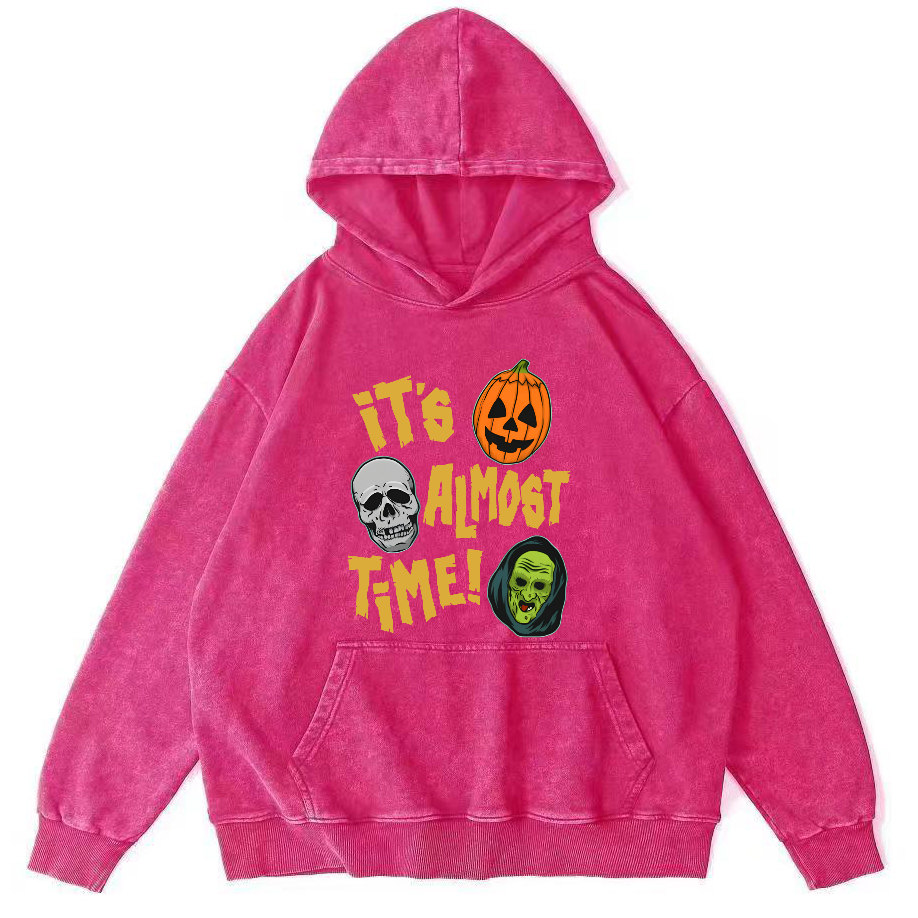 It‘s Almost Time ﻿ Vintage Washed Hoodie-Zazasy
