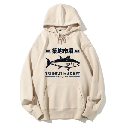 Tokyo Tsukiji Market Cotton Hoodie
