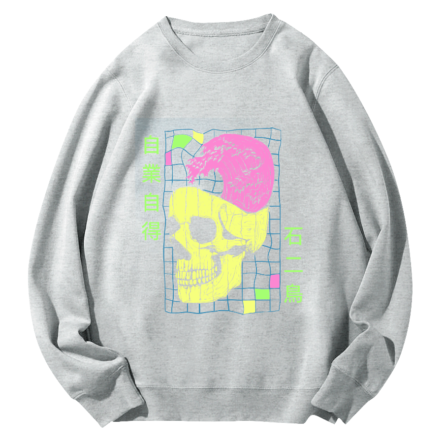 Self Pleasure Japanese Style Round Neck Sweatshirt-Zazasy